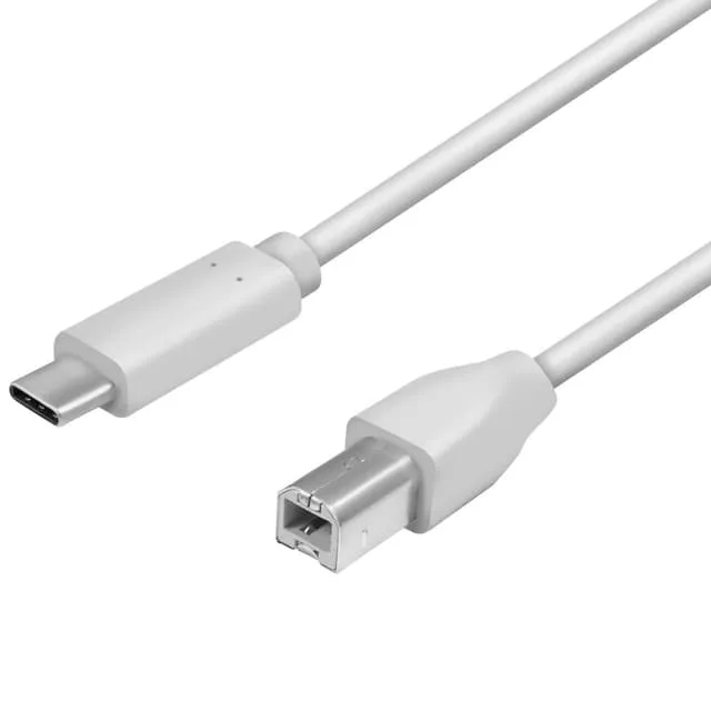 LogiLink: USB-C till USB-B 2.0 Kabel 2m Vit