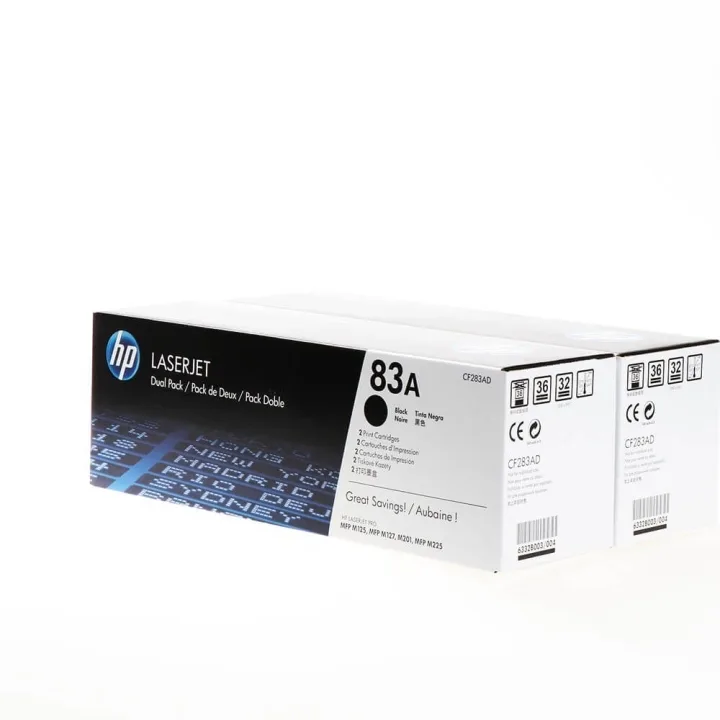 HP 83A svart toner CF283AD, 2-pack