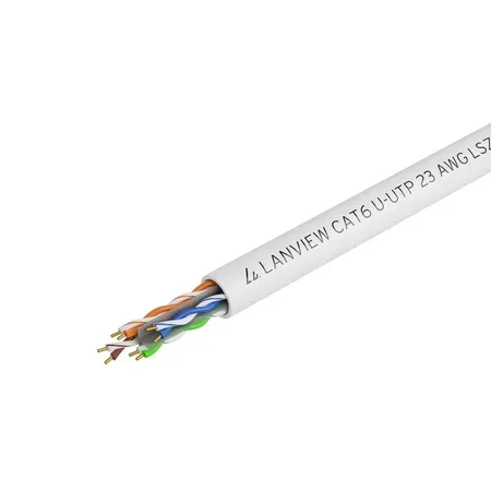 Lanview nätverkskabel Cat6 U-UTP, 305 m, vit