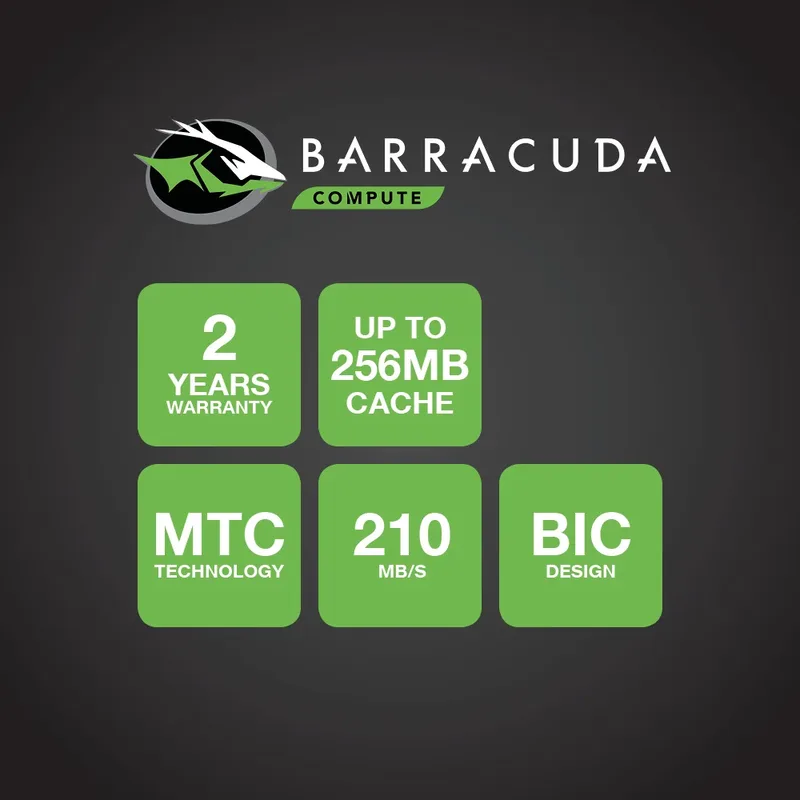 Seagate BarraCuda Desktop 4TB 5400rpm 256MB