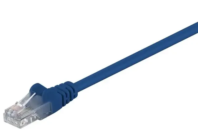 Goobay Patchkabel CAT 5e, U/UTP, blå, 10 m kopparklädd aluminiumtråd (CCA)