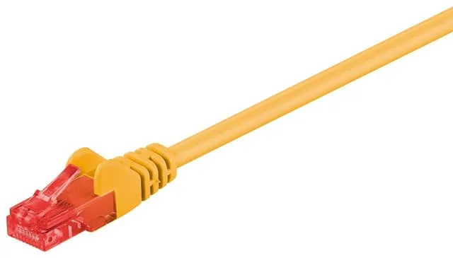 Goobay nätverkskabel gul 3 m Cat6 U/UTP (UTP)