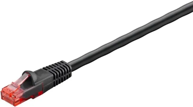 Patchkabel CAT 6A för dragning utomhus, U/UTP, svart