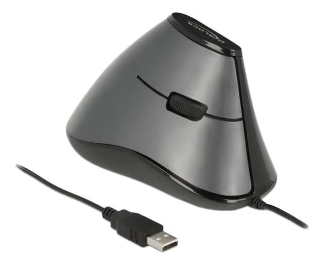 DeLock Ergonomic vertical optical 5-button USB mouse