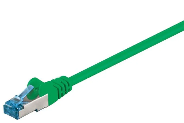 Patchkabel CAT 6A, S/FTP (PiMF), Grön, 0,5 m