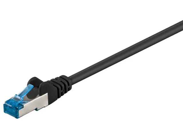 Patchkabel CAT 6A, S/FTP (PiMF), svart, 5 m