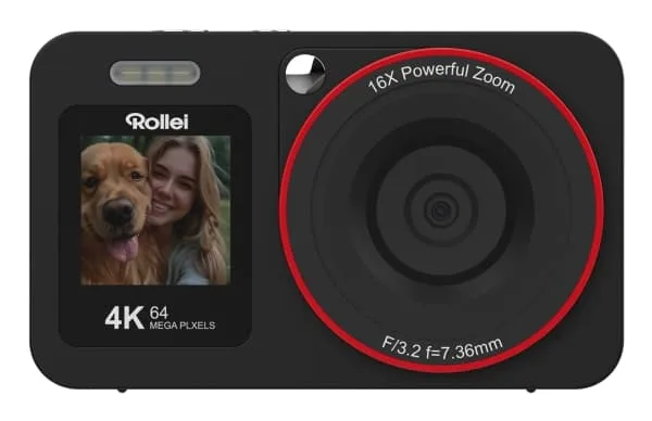 Rollei - Compactline Dual Screen Digital Camera - 64 MP - 4K