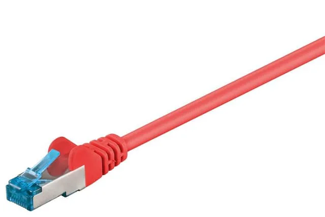 Goobay Patchkabel CAT 6A, S/FTP (PiMF), röd, 1,5 m