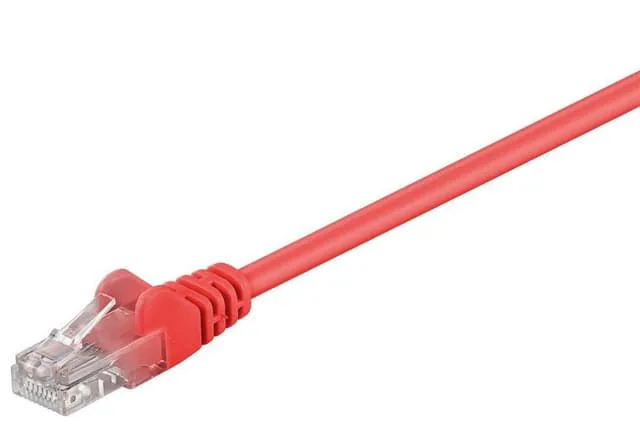 Goobay CAT 5e patchkabel, U/UTP 68369 3 m, Röd