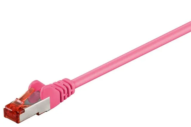 Patchkabel CAT 6, S/FTP (PiMF), magenta, 1 m