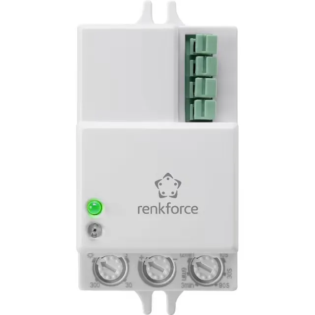 Renkforce 1530623 HF-rörelsedetektor Tak, Vägg 360 ° Relä Vit