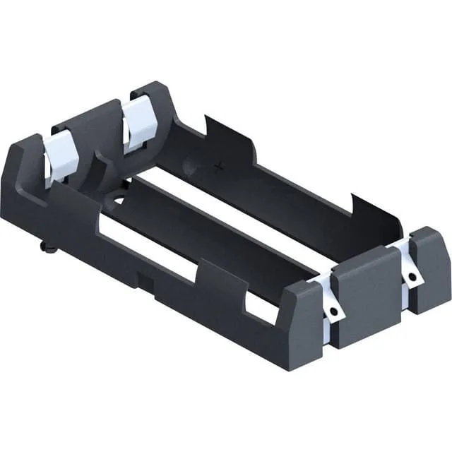 Keystone 1047 Batterihållare 2x 18650 Lödanslutning