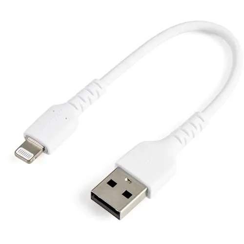 StarTech.com 15cm tålig, vitt USB-A till Blixtkabel
