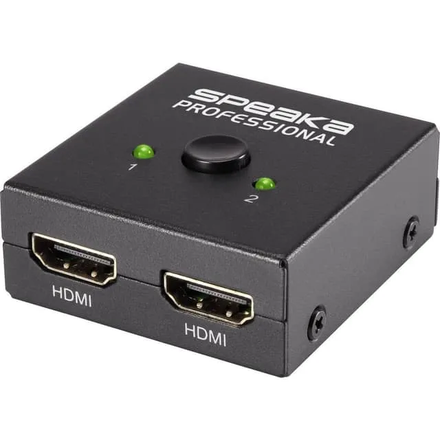 Speaka professional 2 Port HDMI-Switch dubbelriktad