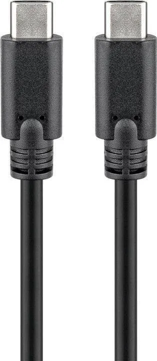 Goobay 67976 USB-C 3.1 generation 1-kabel, svart, 1m