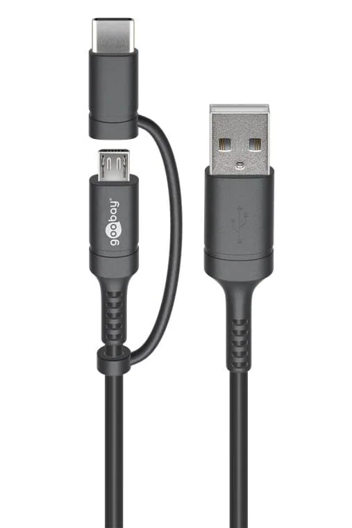 Laddnings- och synkroniseringskombinationskabel (med USB A till Micro-