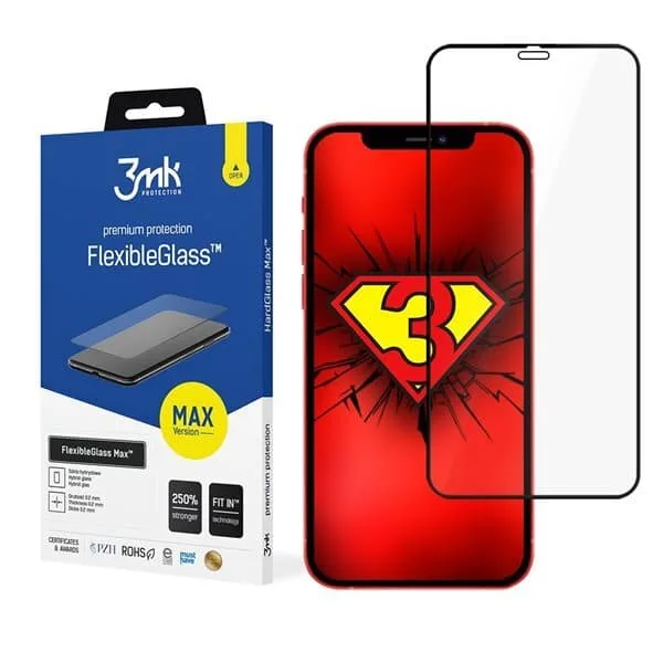 3MK Flexibelt 2.5D Max Hybridglas iPhone 12