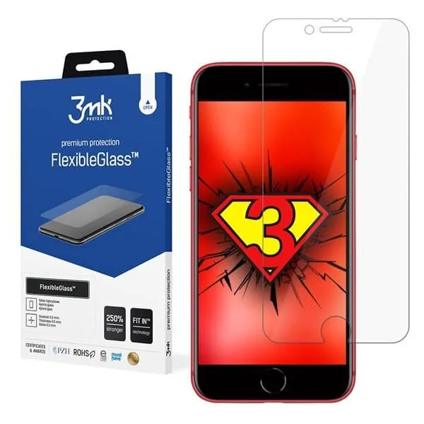 3MK Flexibelt 2.5D Hybridglas iPhone SE 2020
