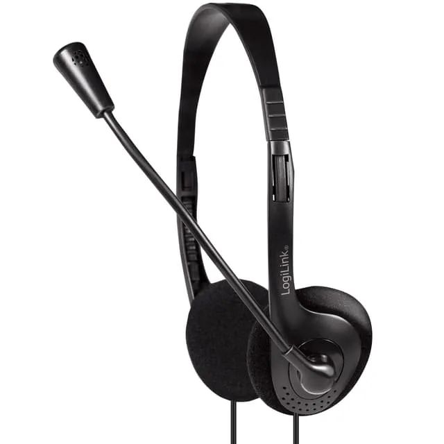 LogiLink HS0055 hovedtelefoner/headset Ledningsført Musik/hverdag Sort