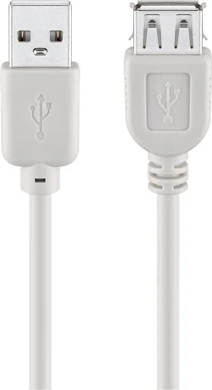 USB-A-förlängningskabel, 5 m, grå
