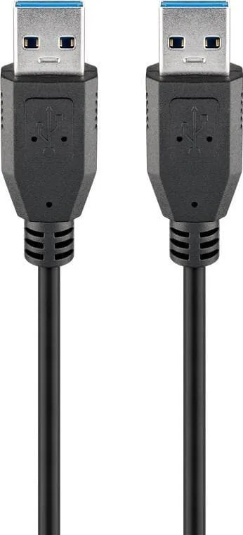 Goobay TCOCUAA18U3 USB-A-kabel, USB 3.2 Gen 1, svart