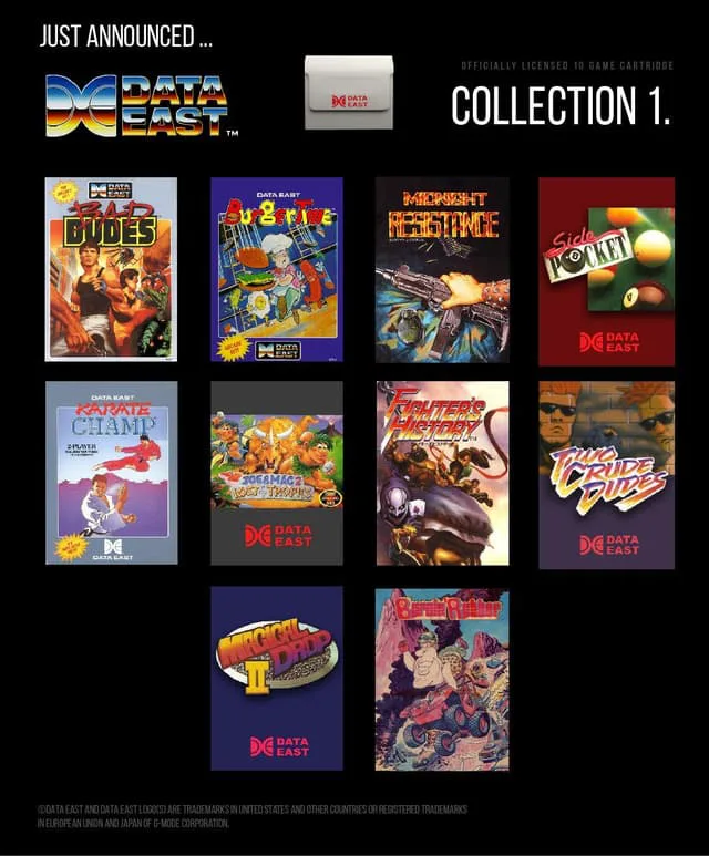 BLAZE EVERCADE DATAEAST CARTRIDGE 1