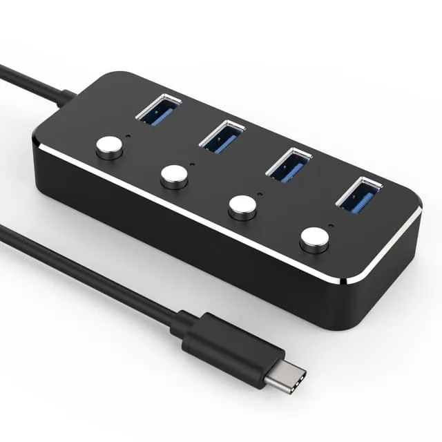 Nördic 4-port hubb USB-C 3.0 5Gbps med