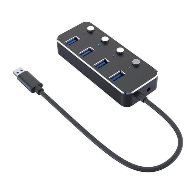 Nördic 4-ports hubb USB 3.0 5Gbps med