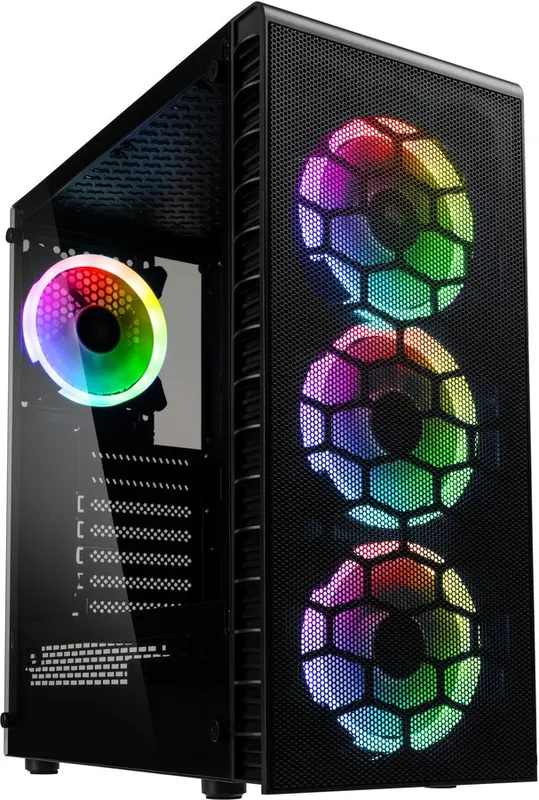 Kolink Observatory Lite Mesh ARGB datorchassi ATX, härdat glas, svart