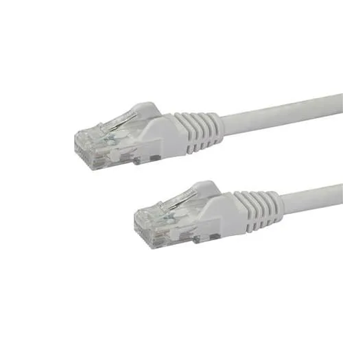 StarTech.com Cat6 nätverkskabel med hakfria RJ45-kontakter – 1 m, vit