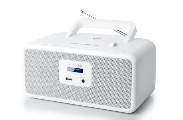 Muse M-32 DBW bärbar radio DAB+ FM CD USB, vit