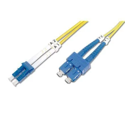 Digitus FO patchkabel, duplex, LC till SC SM OS2 09/125 µ, 3 m