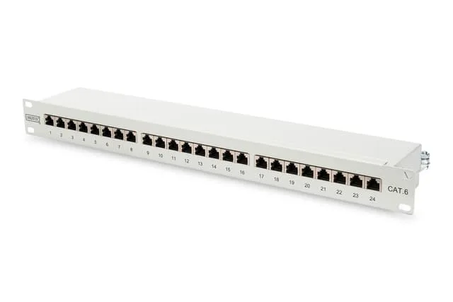 Digitus Patch Panel DN-91624S Vit, 48,2 x 4,4 x 10,9 cm, Kategori: CAT