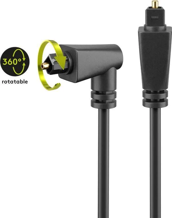 goobay Toslink-kabel vinklad och vridbar