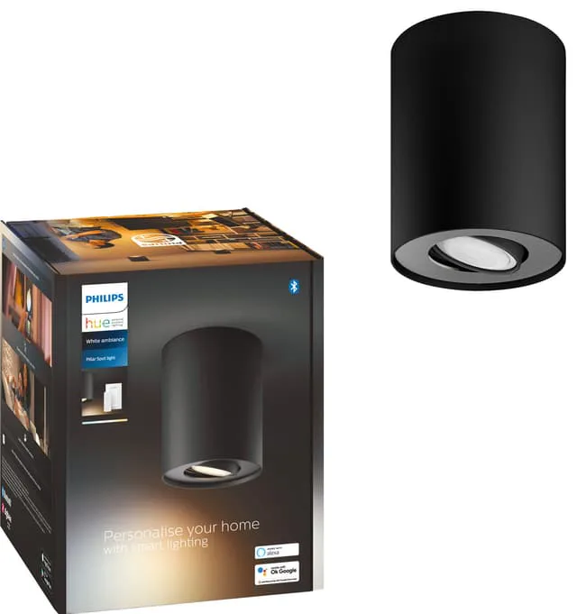 Philips HUE Pillar svart spotlight