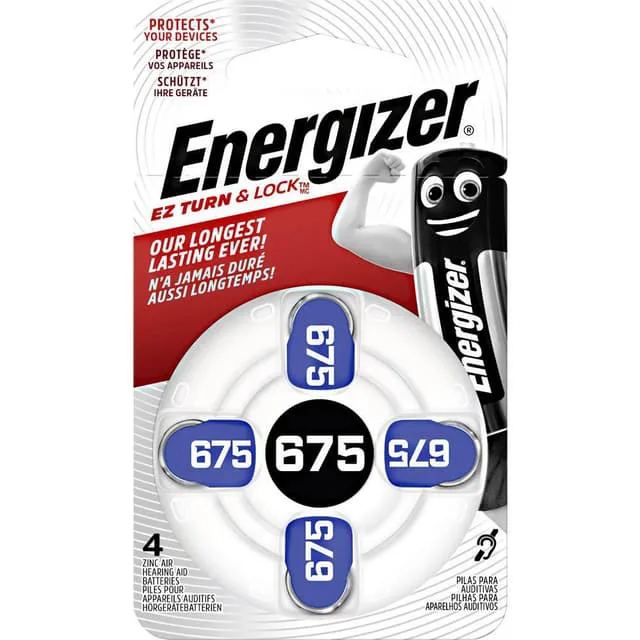 Energizer Hearing Aid PR44 Knappcell ZA 675 Zink-luft