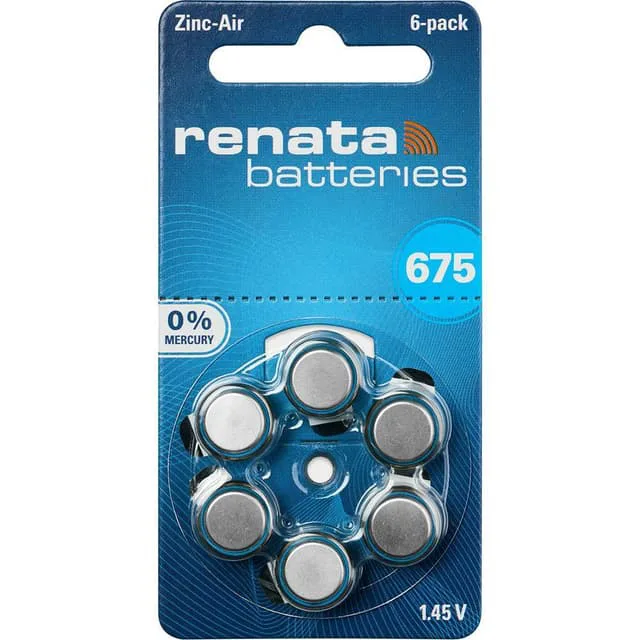 Renata Hearing Aid PR44 Knappcell ZA 675 Zink-luft