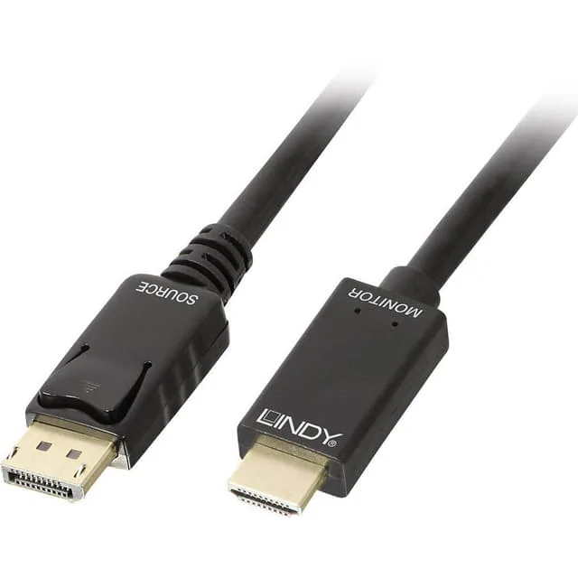 Lindy 36921 videokabel adapter 1 m DisplayPort HDMI Type A (Standard) Sort
