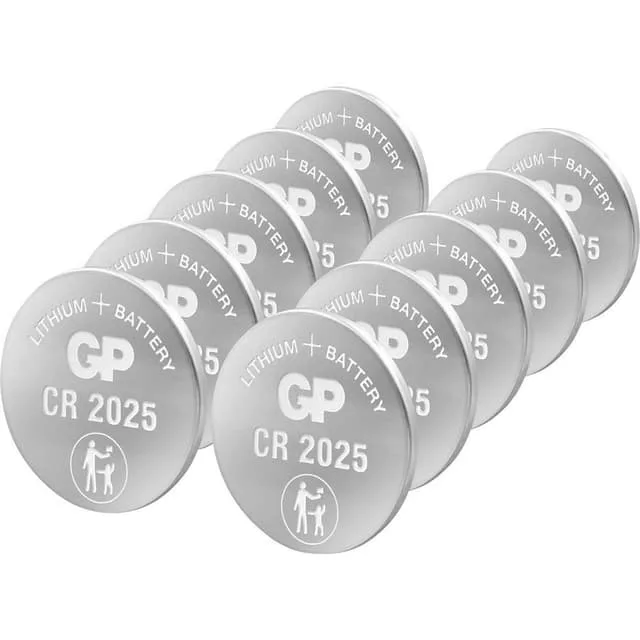 GP Knappcell CR 2025 3 V 10 st Litium GPCR2025STD955C10