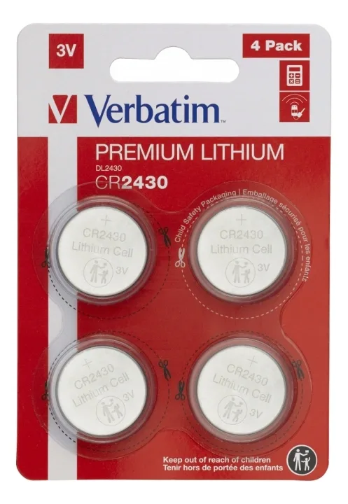 Verbatim CR2430 litiumbatteri 3 V, 4-pack