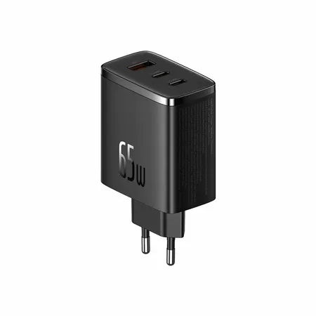 Baseus OS-Cube Pro laddare, 2xUSB-C + USB, 65 W, svart