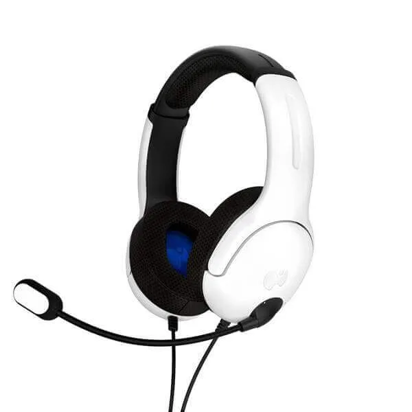 PDP Gaming LVL40 Trådanslutet stereo-headset för PS4 och Playstation 5 Vit