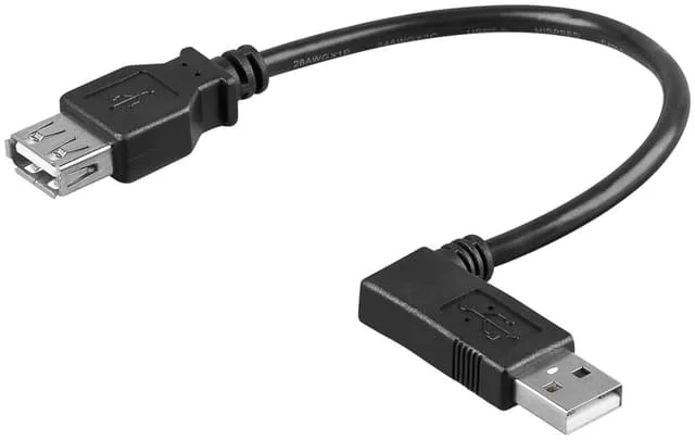 goobay USB 2.0 Hi-Speed-förlängningskabel 90°