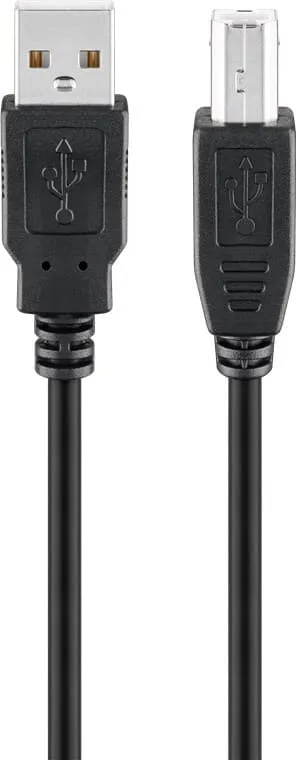 USB 2.0 höghastighetskabel, svart