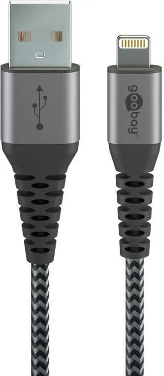 Goobay Lightning kabel 50cm flätad MFi