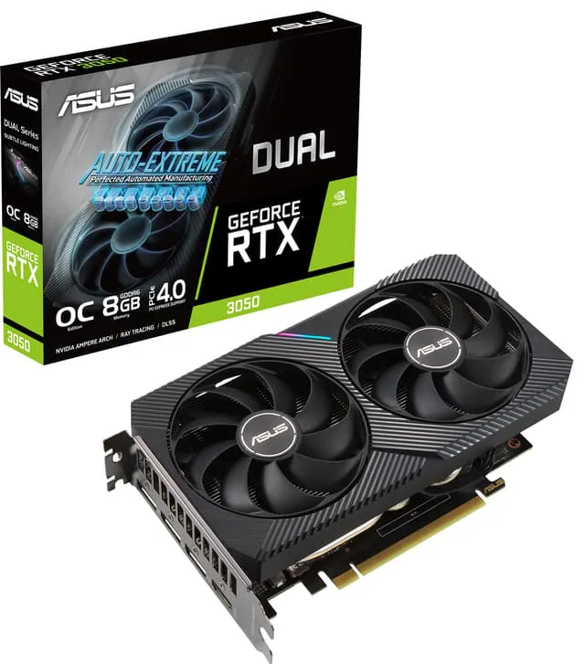 ASUS GeForce RTX 3050 8GB GDDR6 DUAL OC (LHR)