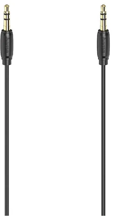 Hama Kabel Ljud 3,5 mm-3,5 mm Guldpläterad, Ultratunn 1.5m