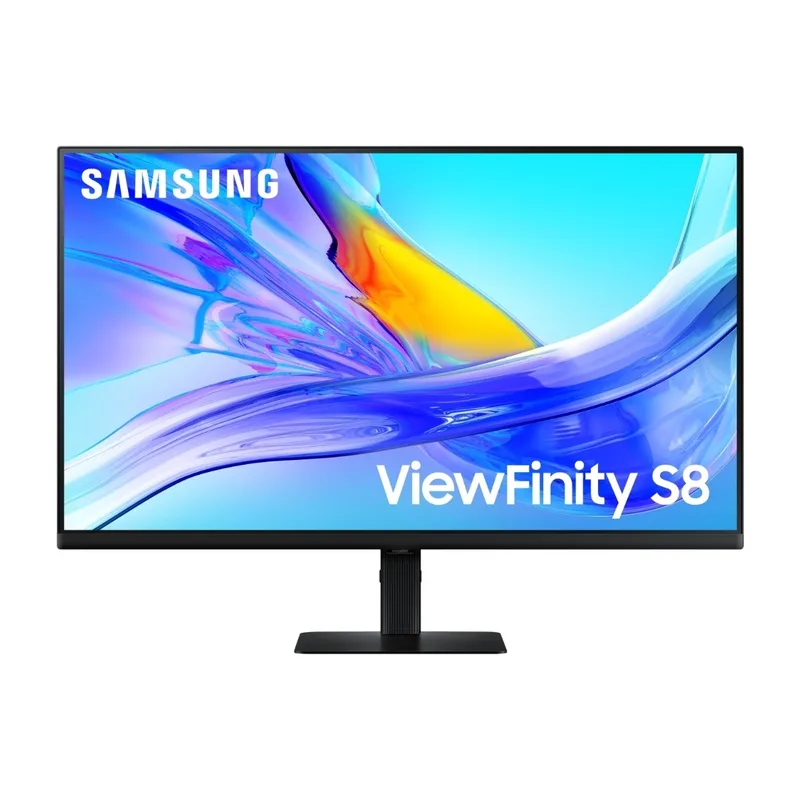 32" Samsung ViewFinity S8 S32D800UBU, IPS 4K/3840x2160, HDR10, höjdjusterbar, HDMI/DP/USB-C 90W, USB 3.2-hubb