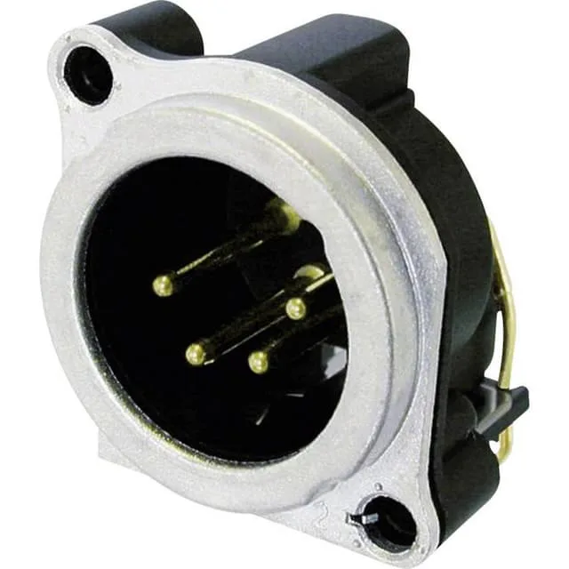 Neutrik NC4MBH XLR-kontakter Flänsstickkontakt