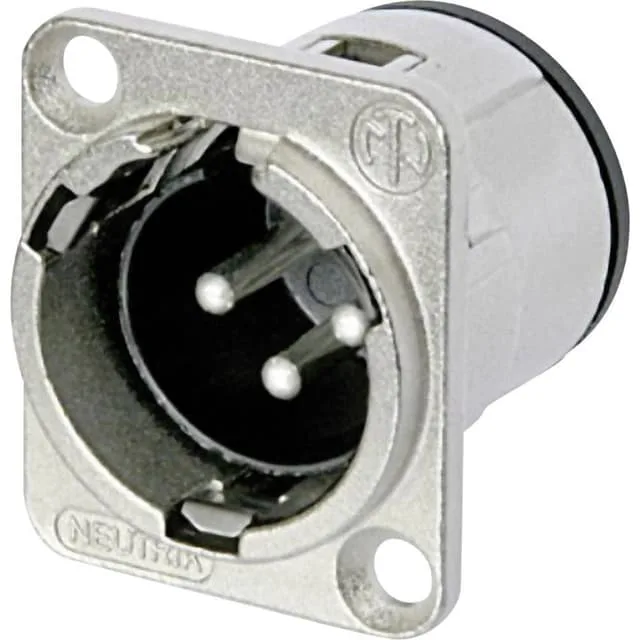 Neutrik NC3MD-V XLR-kontakter Flänsstickkontakt rak